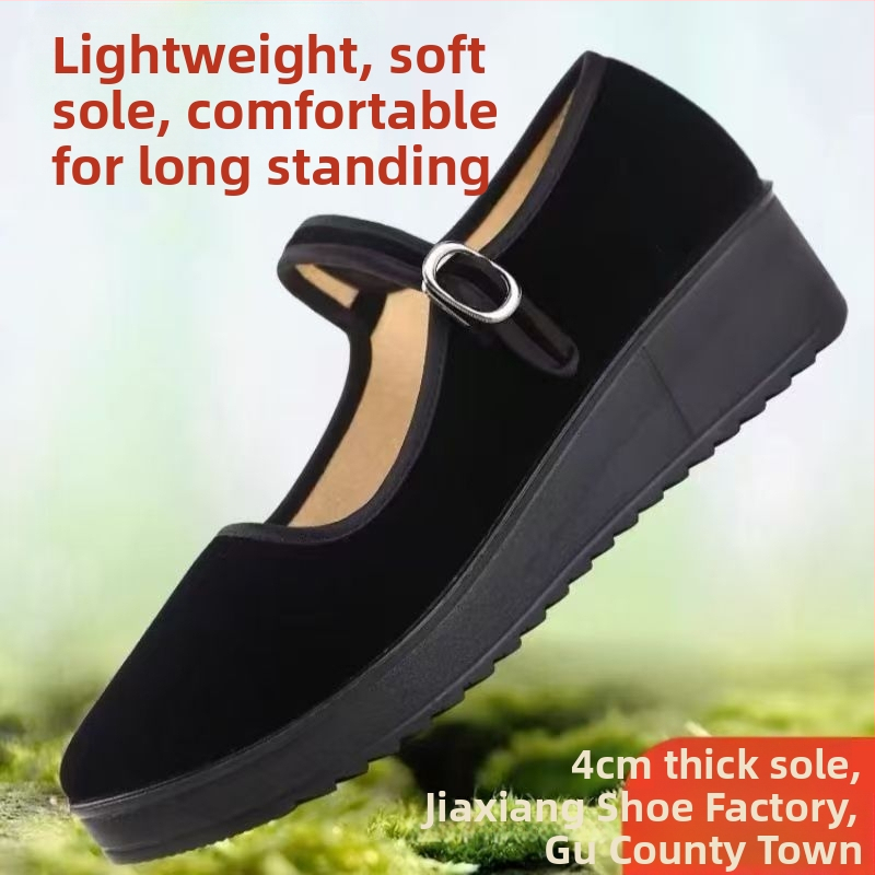 Dámske topánky z velúru s platformou a klinom, textilná podšívka, PU podrážka, zapínanie s prackou