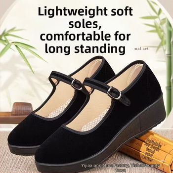 Pantofi dama din catifea, cu platformă și toc în formă de cui, înălțime 3–5 cm, talpă PU anti-derapare, vârf rotund