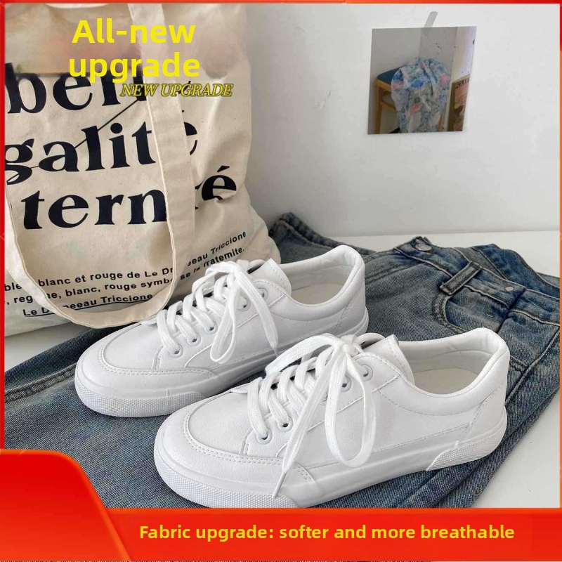 Платнени обувки | Корейска версия (Горна част: синтетична кожа; Подметка: гума; Закопчаване: връзки; Височина на обувката: нисък връх)