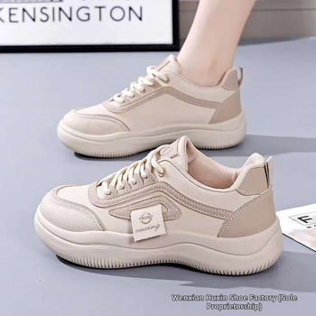 Pantofi sport dama primăvară, din microfibră respirabilă, adidași casual cu talpă groasă, vârf rotund, talpă PVC, toc mic 1–3 cm