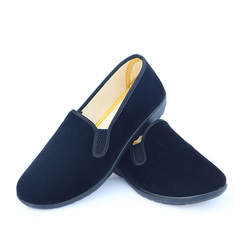 Pantofi din pânză Old Beijing pentru femei, fără șireturi, talpă antiderapantă, talpă moale, vârf rotund, toc mic (1–3 cm) pentru birou