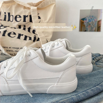 Pantofi din pânză, versiune coreeană, cu șireturi, talpă joasă, partea superioară din piele sintetică