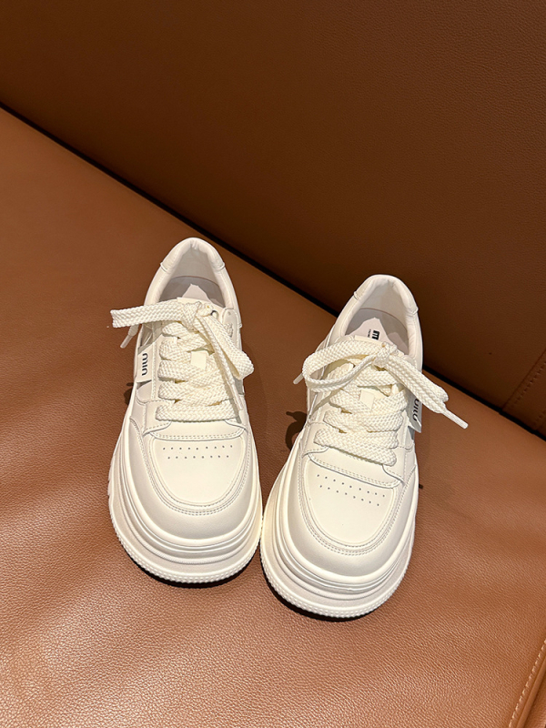 Sneakers casual pentru femei, partea superioară din pluș artificial, închidere cu șireturi, talpă plată mică, 0–1 cm, branț din piele de porc