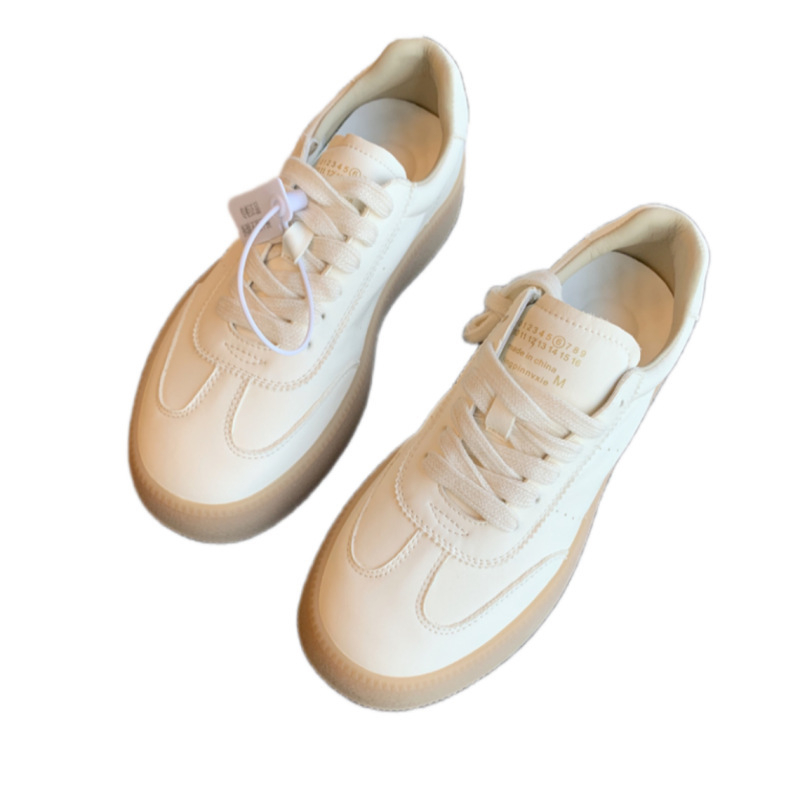 Adidași casual din piele de vițel pentru femei, cu creștere în înălțime de 4 cm, șiret frontal, talpă din cauciuc