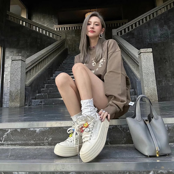 Star Shoes дамски платформи кецове: PU горна част, гумена подметка, платформа 3–7 см, EVA стелка, дишащи, против подхлъзване и износоустойчиви