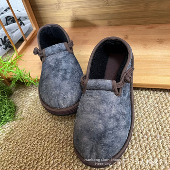 Дамски етно стил платнени обувки, флорална шарка, платнена горна част, многослойна подметка, слип-он