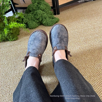 Дамски етно стил платнени обувки, флорална шарка, платнена горна част, многослойна подметка, слип-он