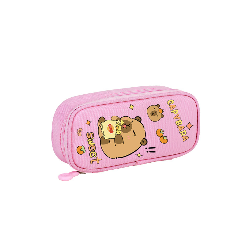 Капибара несесер и изолирана чанта за обяд, Oxford плат, лека и водоустойчива, с кутия за обяд от алуминиево фолио, унисекс за училище