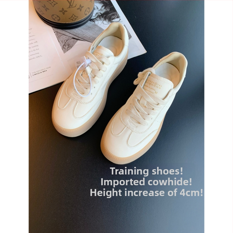 Женски кецове от телешка кожа, нисък връх, гумена подметка, дишаща подплата от овча кожа, връзки отпред