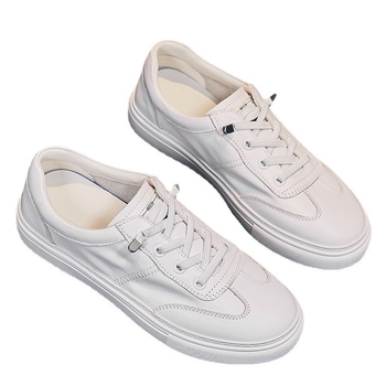 Pantofi casual pentru femei, din piele naturală, vârf rotund, toc mic 1–3 cm, bandă elastică, talpă din cauciuc respirabil