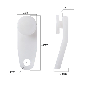 Cârlig pentru perdea, din plastic, pentru perdele suspendate