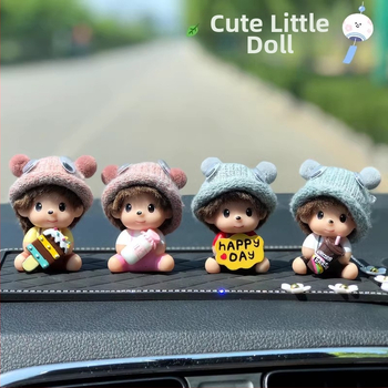 Ornament auto din plastic, stil cartoon, pentru decor interior, personalizare disponibilă, accesoriu pentru consola centrală