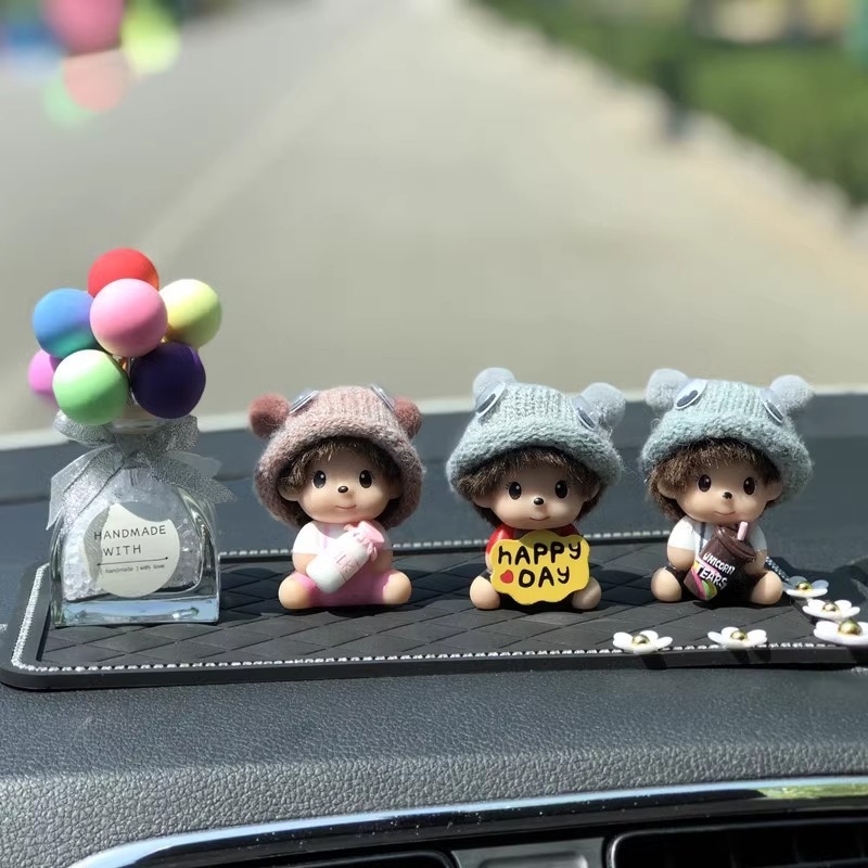 Ornament auto din plastic, stil cartoon, pentru decor interior, personalizare disponibilă, accesoriu pentru consola centrală