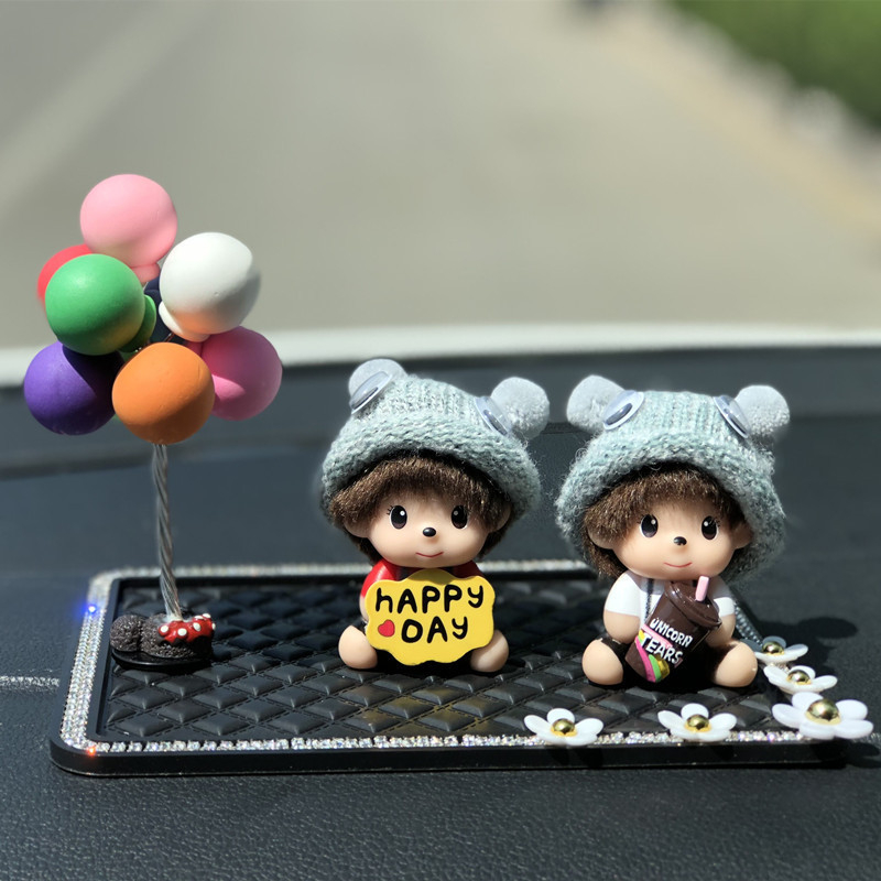 Ornament auto din plastic, stil cartoon, pentru decor interior, personalizare disponibilă, accesoriu pentru consola centrală