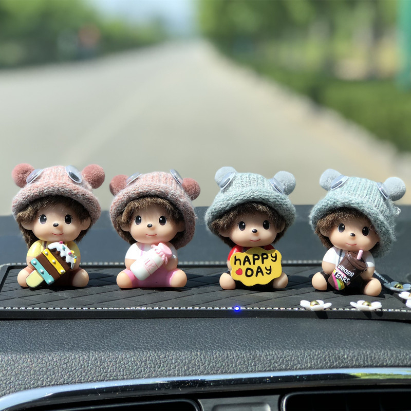 Ornament auto din plastic, stil cartoon, pentru decor interior, personalizare disponibilă, accesoriu pentru consola centrală