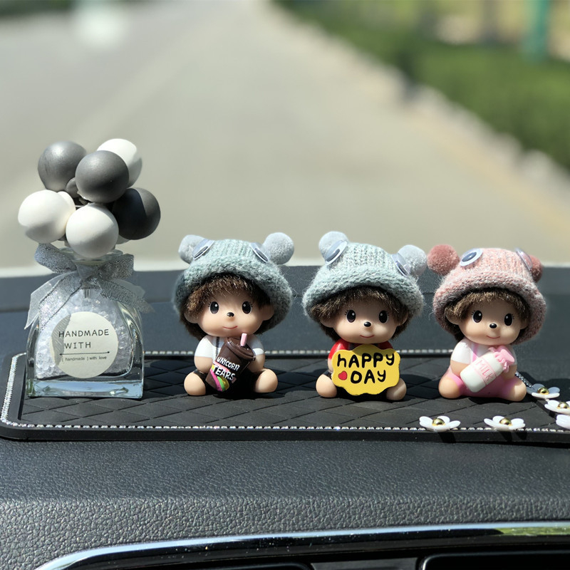 Ornament auto din plastic, stil cartoon, pentru decor interior, personalizare disponibilă, accesoriu pentru consola centrală