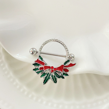 Inel ombilical cu design floral, decorat cu diamante, din aliaj de zinc, unisex