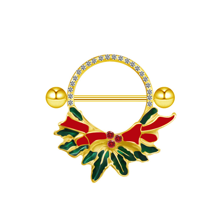 Inel ombilical cu design floral, decorat cu diamante, din aliaj de zinc, unisex