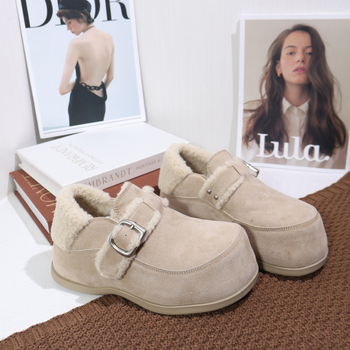 Volumeage Cizme de zăpadă din piele pentru femei, căptușeală din lână de miel, talpă din cauciuc, platformă, iarnă 2025