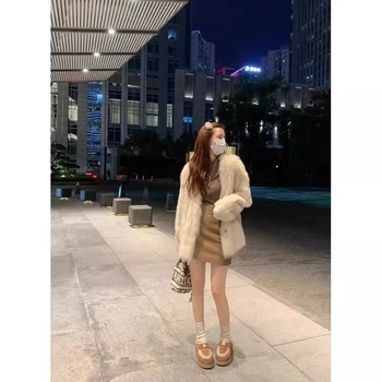 Pantofi din bumbac cu căptușeală pufoasă – Părtea superioară din piele naturală, talpă din cauciuc, toc 3–5 cm, deschidere 7–11 cm, Iarnă 2024