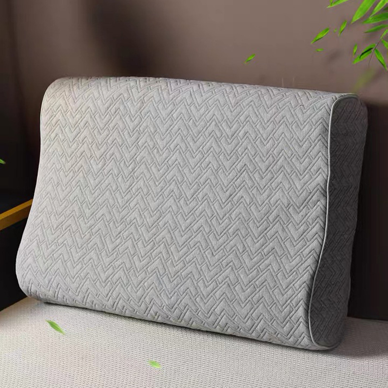 Față de pernă din fibră de bambus cu cărbune; țesătură Jacquard; vopsire reactiva; țesătură 30s; Qinerxin