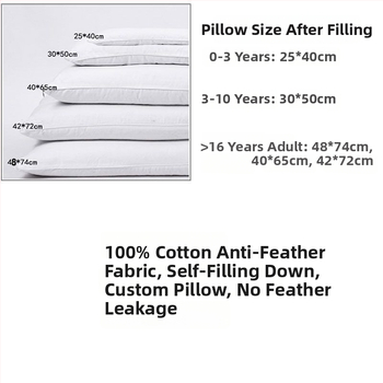 Husă interioară pentru pernă din bumbac 100%, țesătură simplă, 40s, protecție împotriva penelor