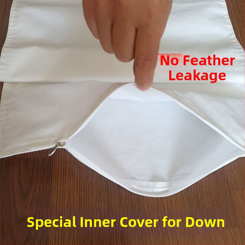 Husă interioară pentru pernă din bumbac 100%, țesătură simplă, 40s, protecție împotriva penelor