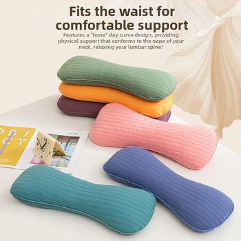 Husă pentru pernă lombară – bumbac, model solid, stil simplu modern, cusătură pe margine