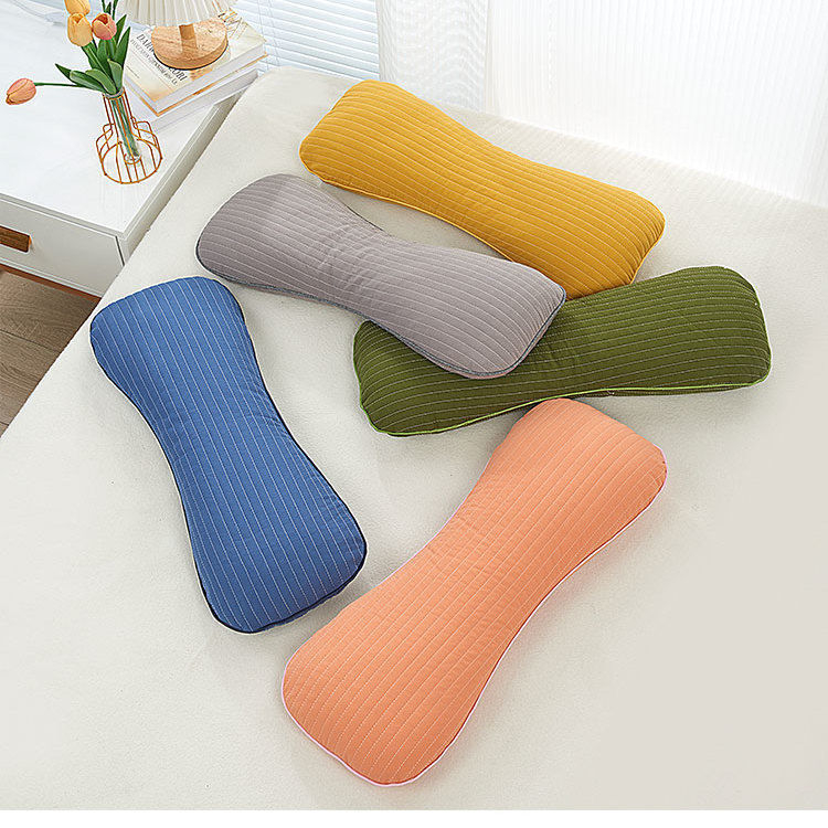 Husă pentru pernă lombară – bumbac, model solid, stil simplu modern, cusătură pe margine