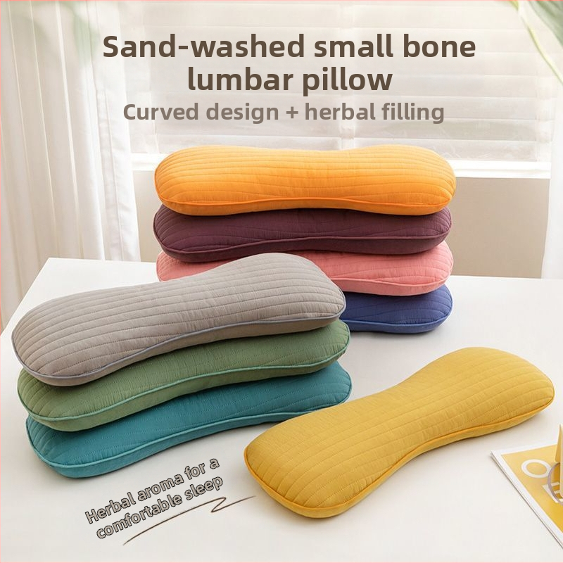 Калъф за възглавница за талия – памук, еднотонен модел, прост модерен стил, обшивка по ръба