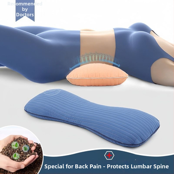 Pernă lombară pentru somn în pat, exterior din bumbac, cusătură la margine, stil simplu modern