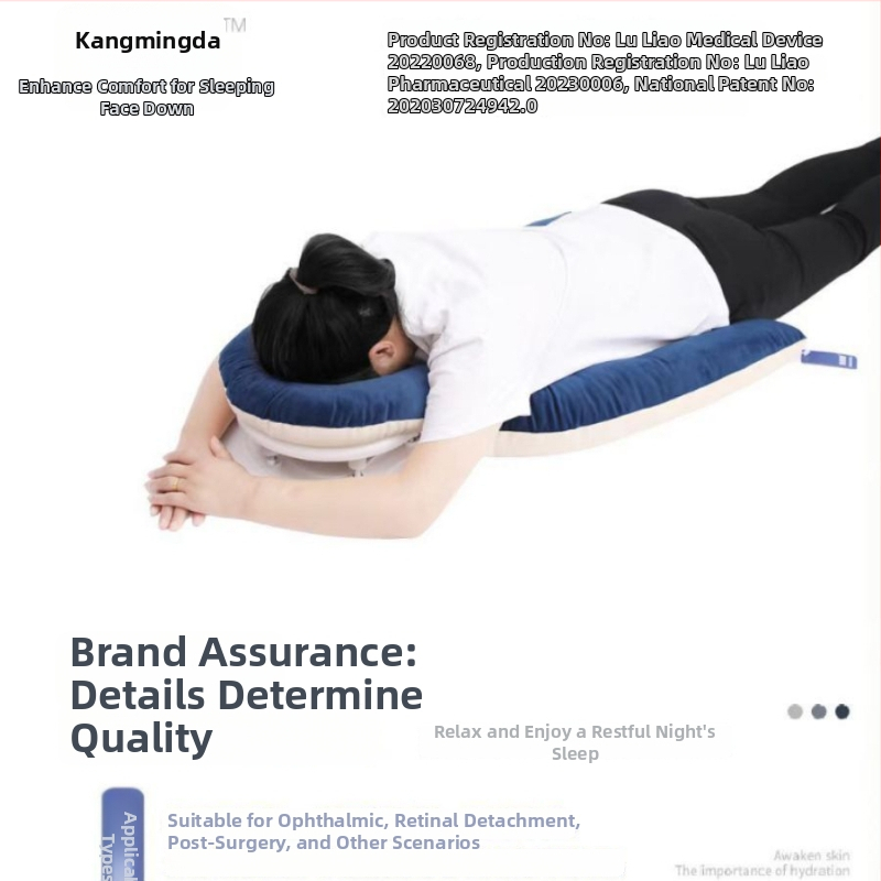 Pernă oftalmologică postoperatorie pentru somn în poziție prono, după vitrektomie, sprijin pentru gât și umeri, umplutură PP bumbac