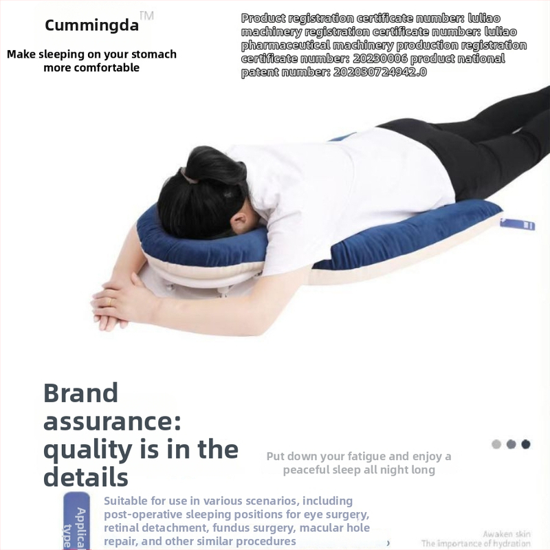 Pernă oftalmologică postoperatorie pentru somn în poziție prono, după vitrektomie, sprijin pentru gât și umeri, umplutură PP bumbac