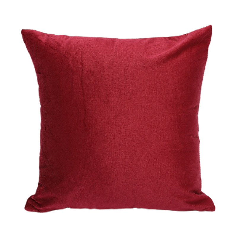 Pernă pentru canapea, husă din velur pluș, umplutură PP bumbac, model solid, stil modern minimalist