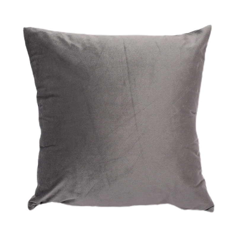 Pernă pentru canapea, husă din velur pluș, umplutură PP bumbac, model solid, stil modern minimalist