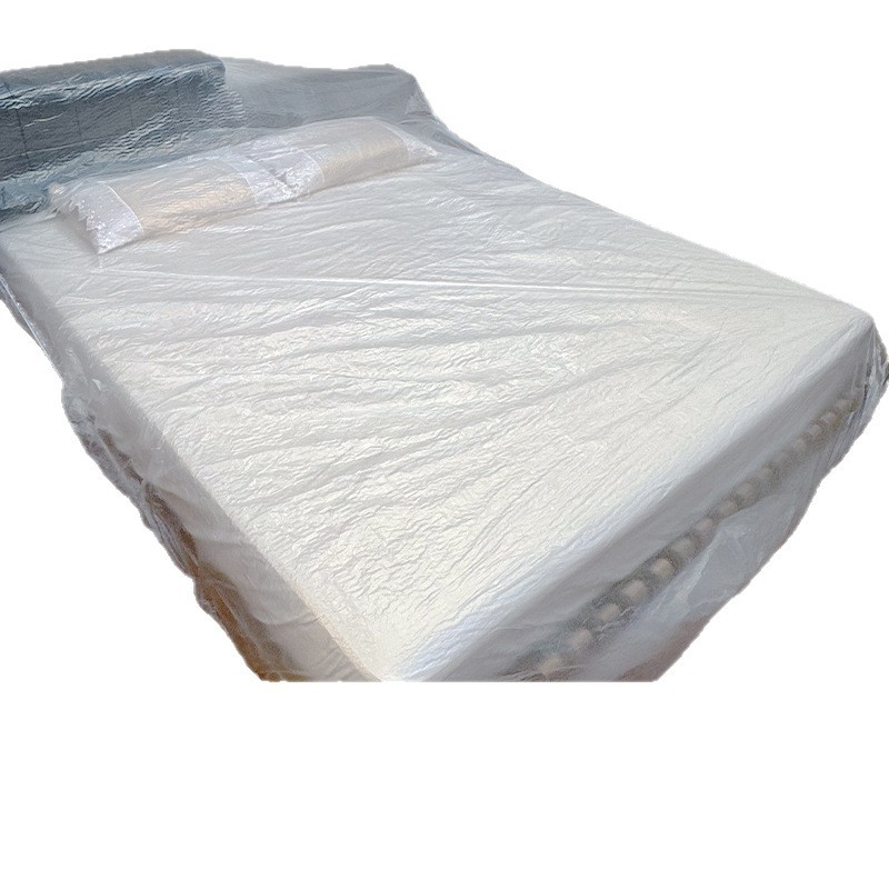 Husă de praf pentru canapea, de unică folosință – dreptunghiulară, transparentă din polietilenă, deschidere elastică, personalizabilă