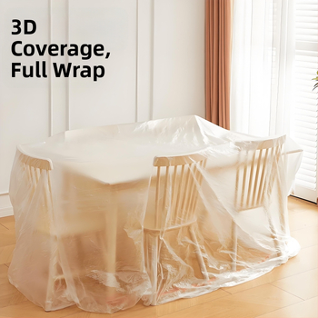 Acoperire de praf pentru canapea, de unică folosință, folie plastică (PE/polyetilenă), formă standard, personalizare disponibilă