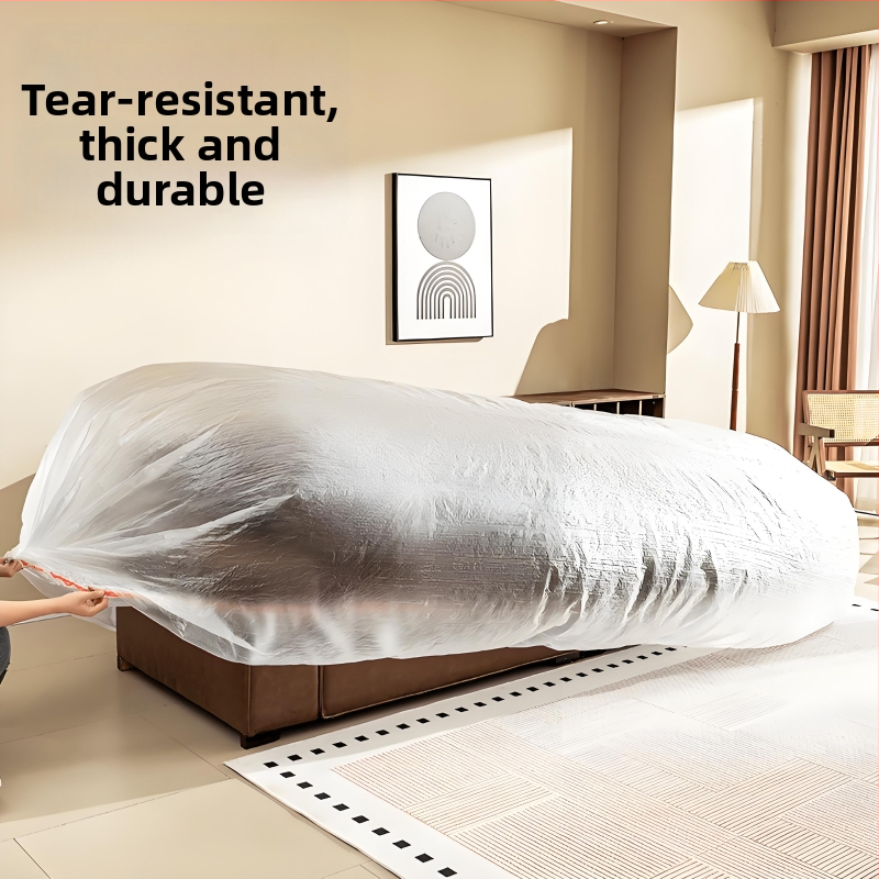 Vienreizējā putekļu aizsargājošā pārklājuma dīvānam, plastmasas plēve (PE/polietilēns), standarta forma, pielāgošana pieejama