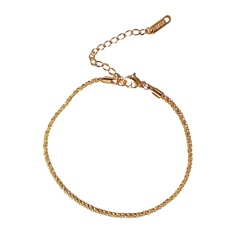 Brățară de gleznă din oțel titan, stil coreean, design geometric, ambalaj separat