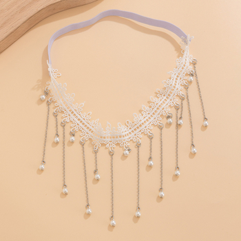 Brățară de gleznă dantelată cu ciucuri Runle – stil feminin, model RL-574-2