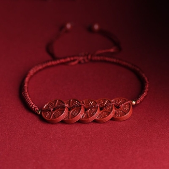 Brățară de gleznă – stil etnic, cuplu, placare aurie cu pietre semiprețioase, Crystal Cherry, model universal, iarna 2023