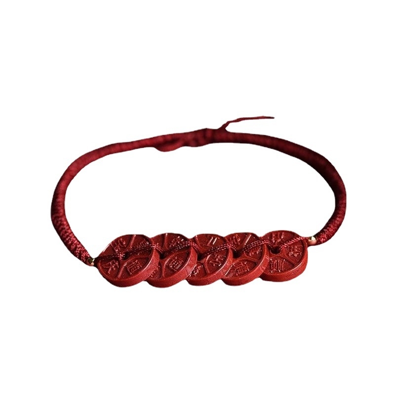 Brățară de gleznă – stil etnic, cuplu, placare aurie cu pietre semiprețioase, Crystal Cherry, model universal, iarna 2023