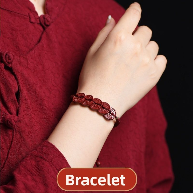 Brățară de gleznă – stil etnic, cuplu, placare aurie cu pietre semiprețioase, Crystal Cherry, model universal, iarna 2023