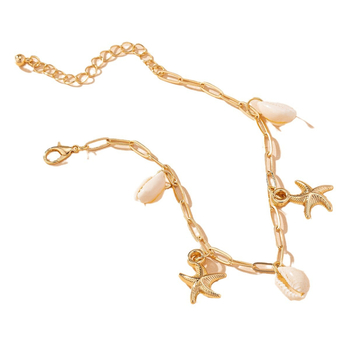 Глезенна гривна от черупки, женски стил, мотив животни/зодия, индивидуално опакована