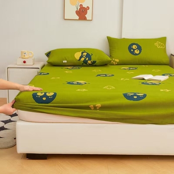 Cearșaf de pat elastic, quiltat, fibră chimică, vopsire reactiva, universal pentru toate anotimpurile