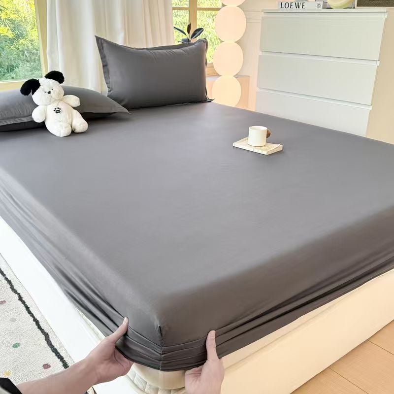 Cearșaf de pat elastic, quiltat, fibră chimică, vopsire reactiva, universal pentru toate anotimpurile