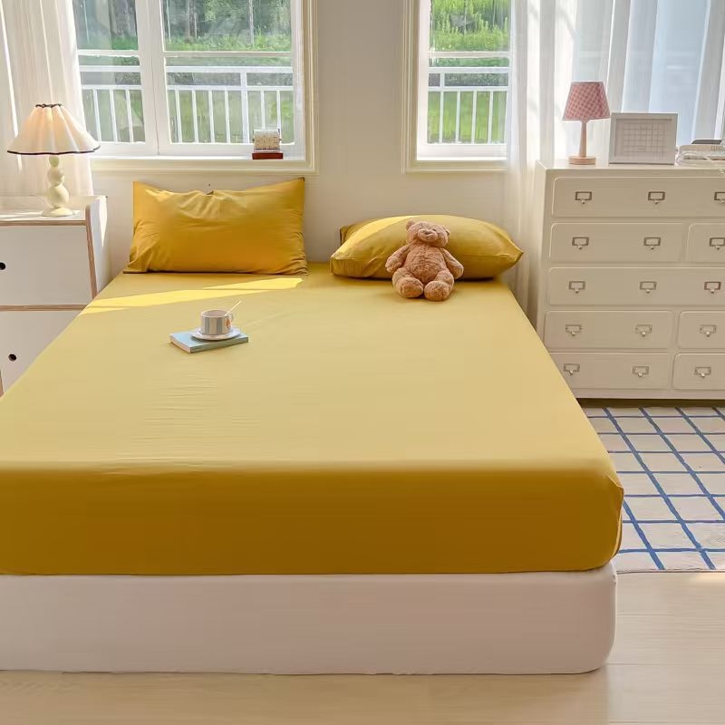 Cearșaf de pat elastic, quiltat, fibră chimică, vopsire reactiva, universal pentru toate anotimpurile