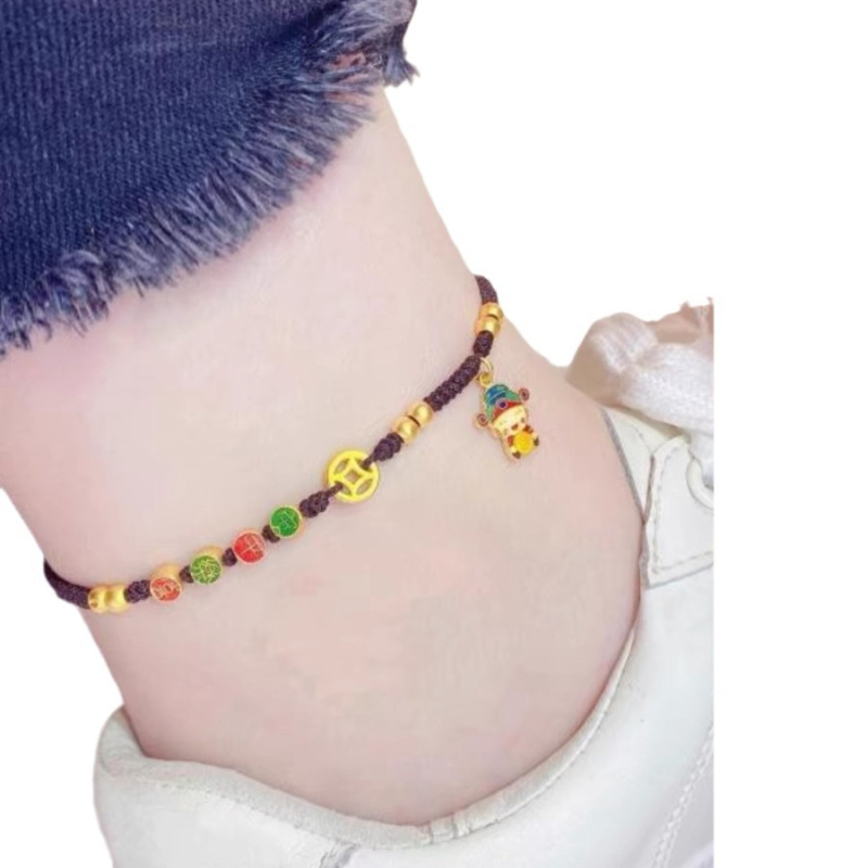 Глезен гривна, сплав, национален стил, унисекс, пролет 2024, бижута за крак