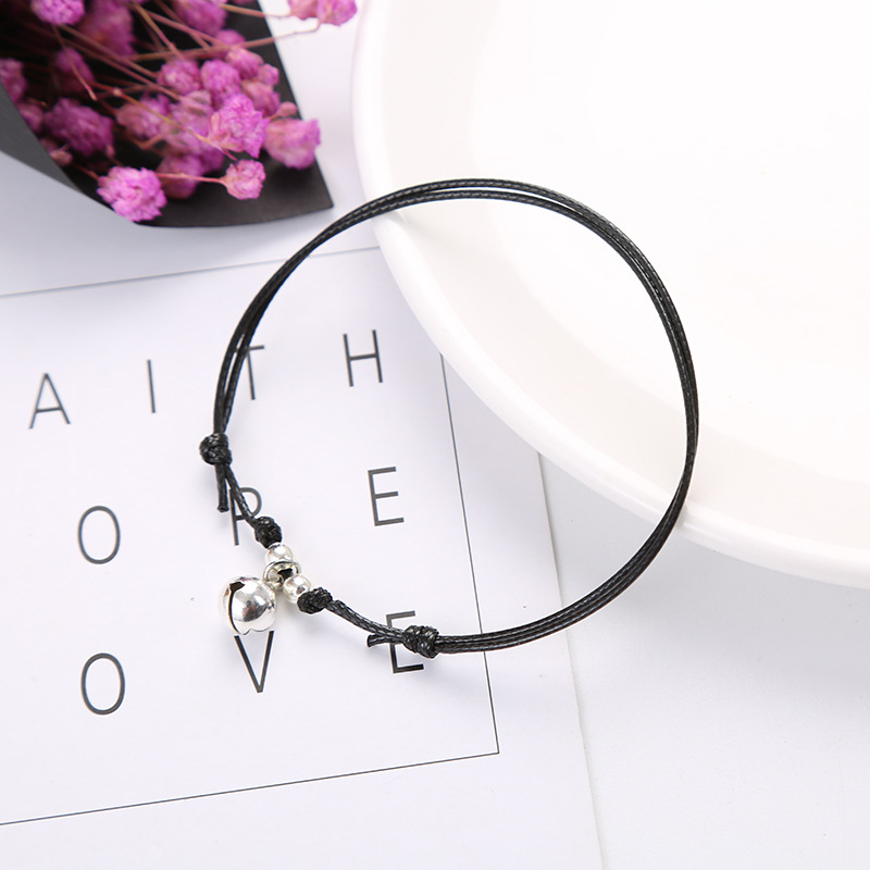 Brățară de gleznă cu clopoțel, stil simplu pentru cuplu, aliaj, electroplacare, personalizabil