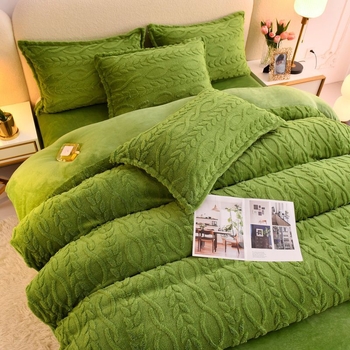 Set cu husă de pilotă din poliester, patru piese, model în dungi, căldură de iarnă, imprimare prin transfer termic